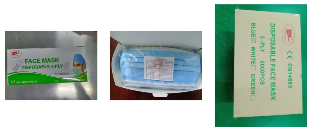 Wholesale Price Bfe 98% Typeiir 3 Ply Surgical Face Mask Disposable Medical Mask Single Use