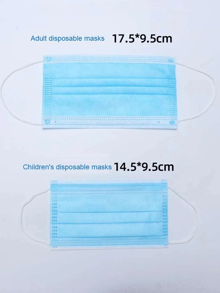 Factory Wholesale Protective Facial Mask 3ply Blue Health Face Mask 3ply Kids Mask