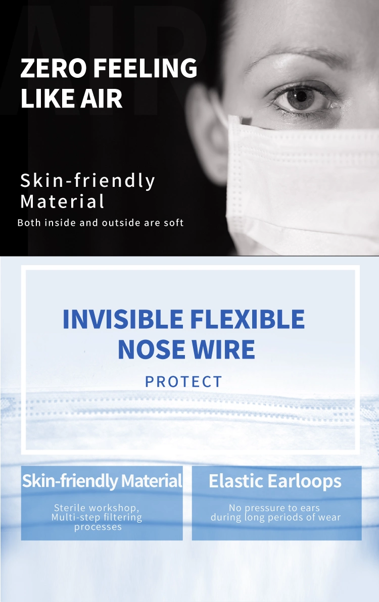 Wholesale Anti Virus Disposable Face Mask 3 Ply Disposable Face Mask