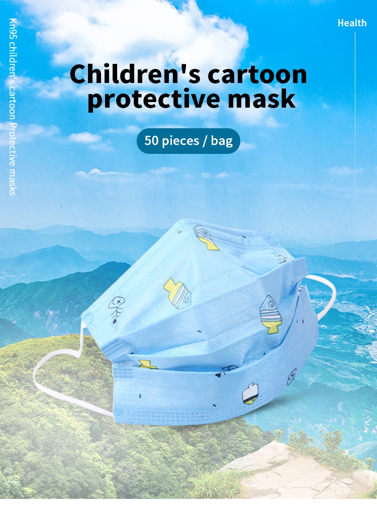 Anti Flu Anti Virus Anti Bacteria Cartoon Style Disposable Face Mask for Kids