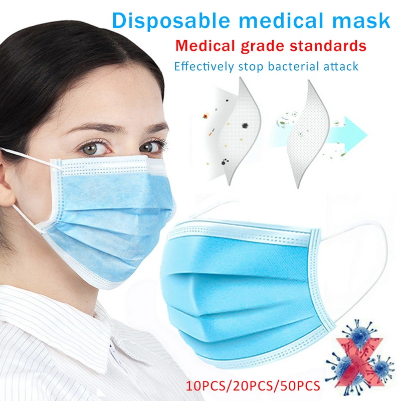 3ply Face Mask White List Anti Pollution Non-Woven Fabric Dust Mask Face Mask Earloop