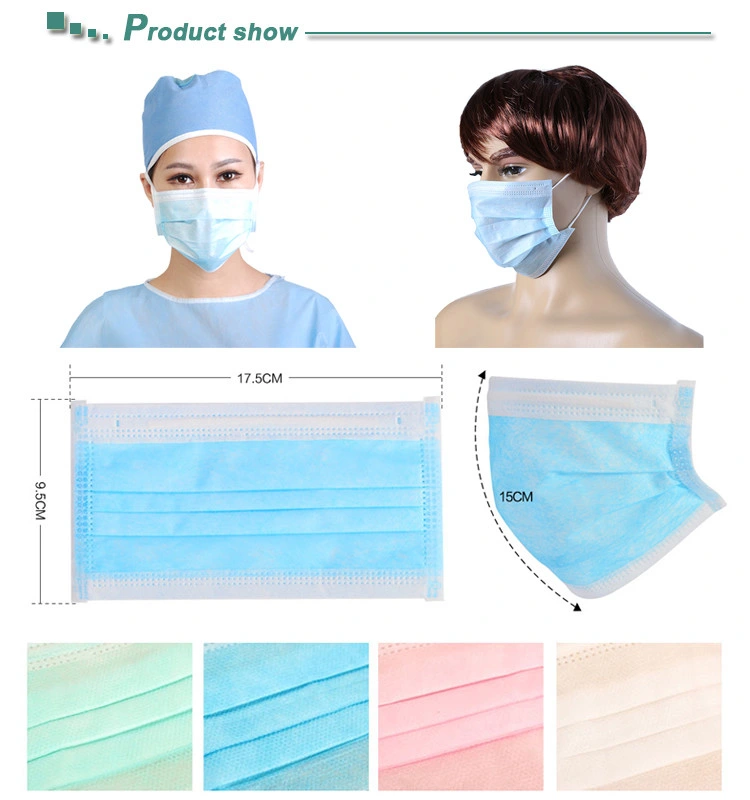 Medical Disposable Earloop Face Mask Nonwoven Fabric Face Mask