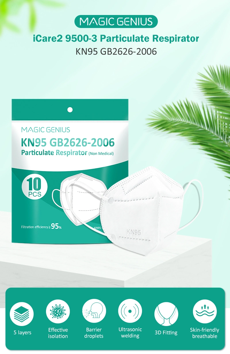 KN95 Face Mask Disposable Mask with En149: 2001 5layers FFP2 Facemask
