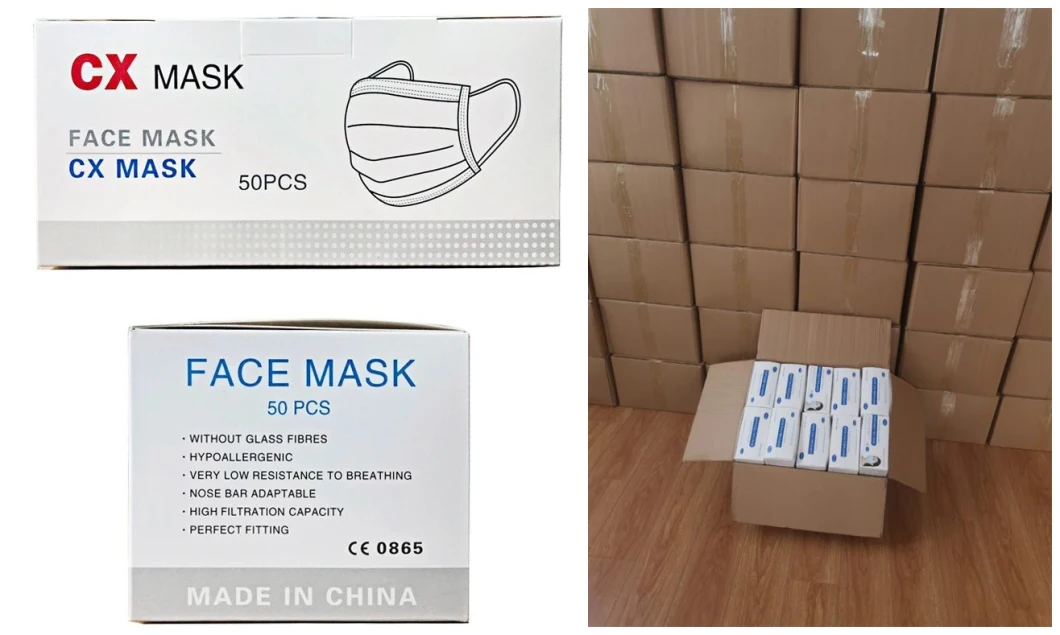 Factory 3ply Disposable Face Mask/ KN95 N95 Face Mask 50PCS/Box