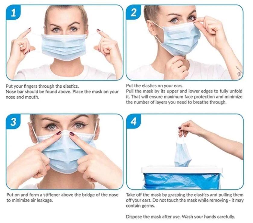 Factory Outlet Store Disposable Face Masks/3 Layers with Earloops