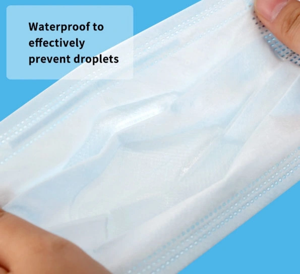 Disposable Medical Face Masks with Earloops Blue and White Colors