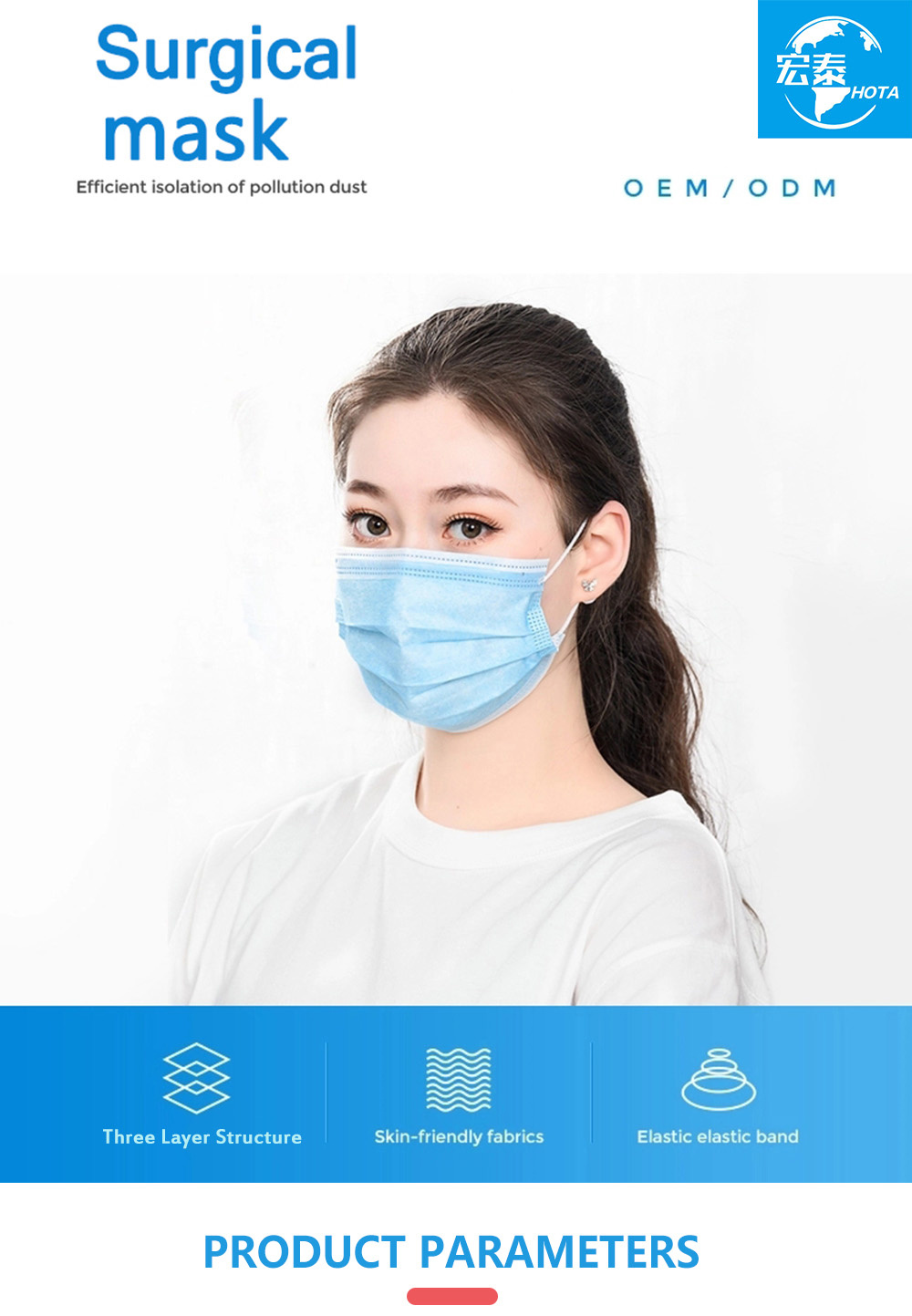 Type Iir 3ply Disposable Face Mask Factory Wholesale for Clinics