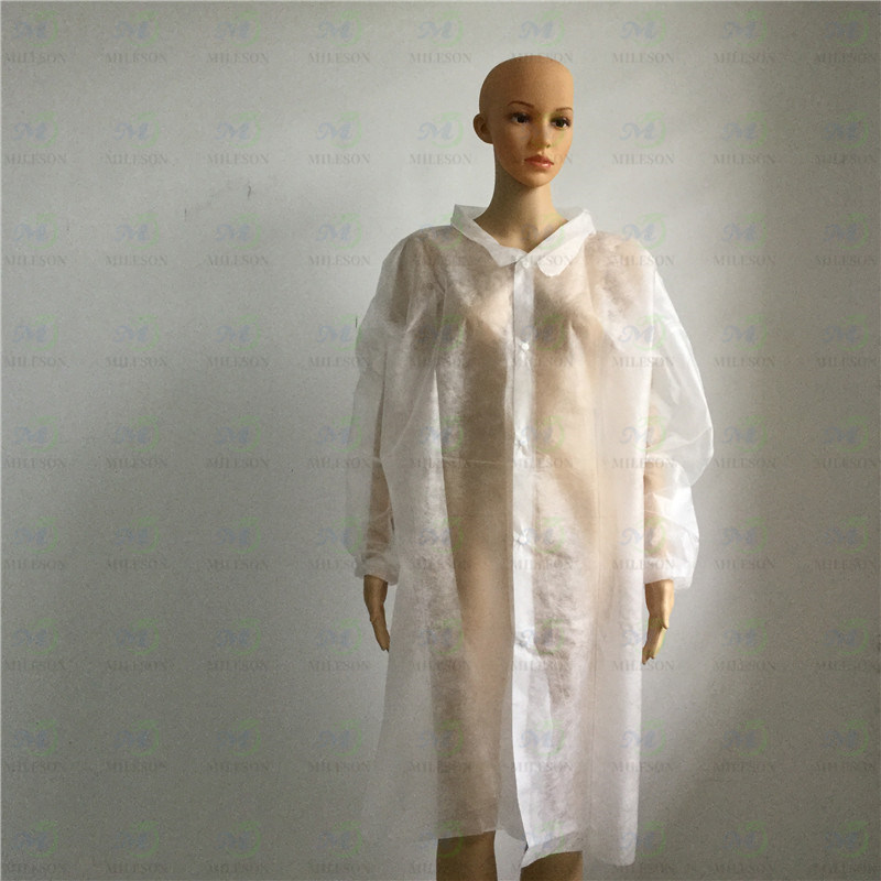 Individually Wrapped SMS/Non Woven Disposable Lab Coat