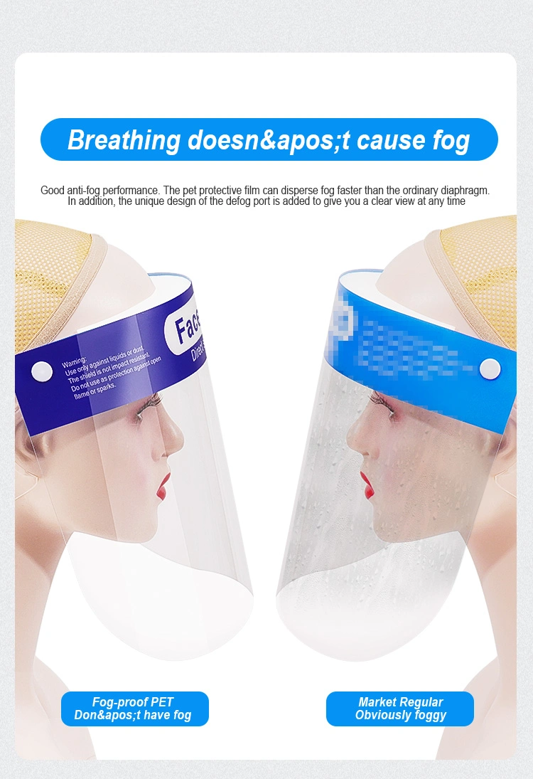 Transparent Wholesale Pet Anti-Fog Disposable Face Mask Disposable Face Mask