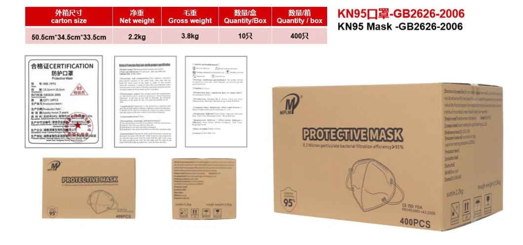 KN95 Face Mask with Particulate Respirator Mouth Cover Face Dust Anti-Pollution Anti-Smog Pm2.5