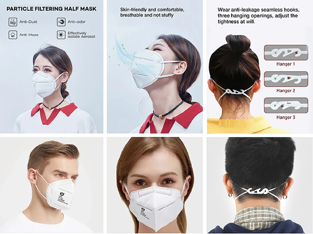 Wholesale High Quality Outdoor Protective Factory 5ply Disposable Non-Woven FFP2 Facemask