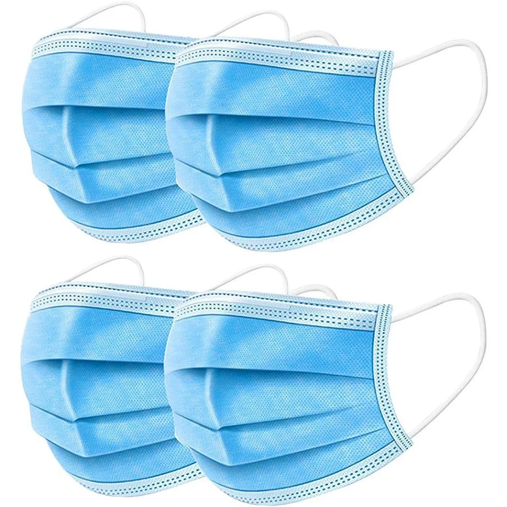 50 PCS Packing Ready Stock Face Masks Disposable 3-Ply Eac Approved