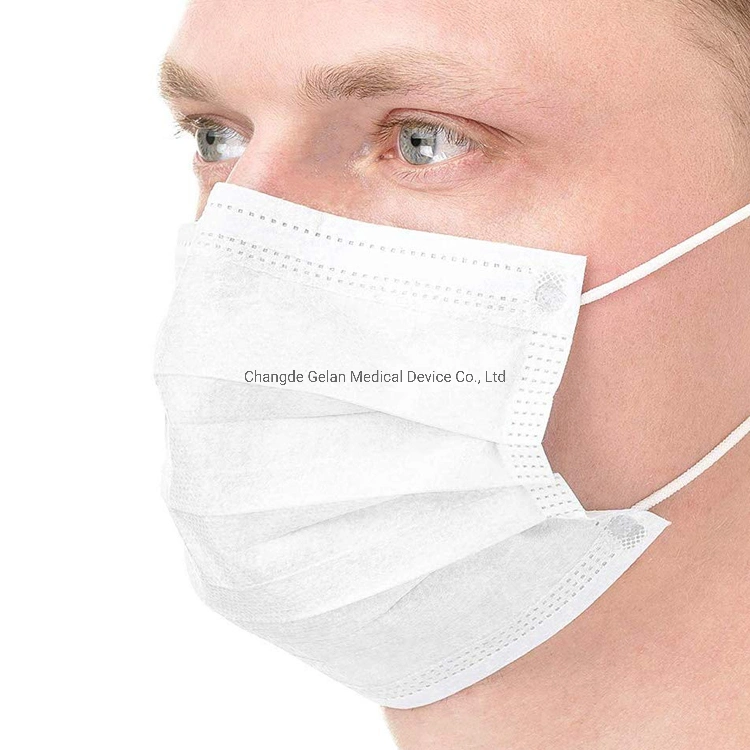 Factory Anti-Dust Pollution White Face Mask Black Disposable Civil Mask 10PCS/Bag 50PCS/Box 3-Ply Non Woven Face Masks Individual Packing