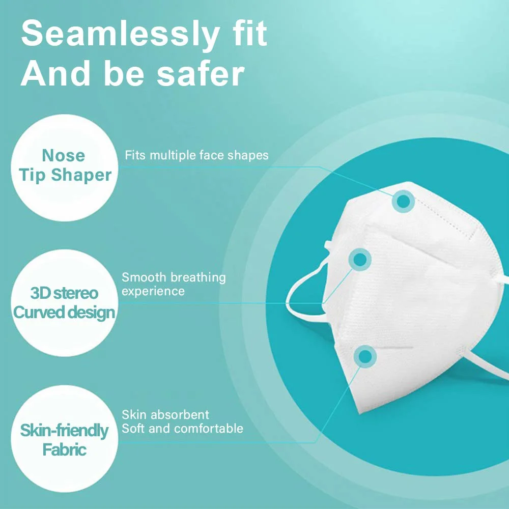 High Quality Disposable KN95 Mask Respirator Adult Folding Half Face Mask KN95 for Self Use