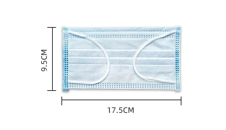 Hot Sell Blue White 3 Ply Non-Woven Disposable and Face Mask Disposable Medical Face Mask