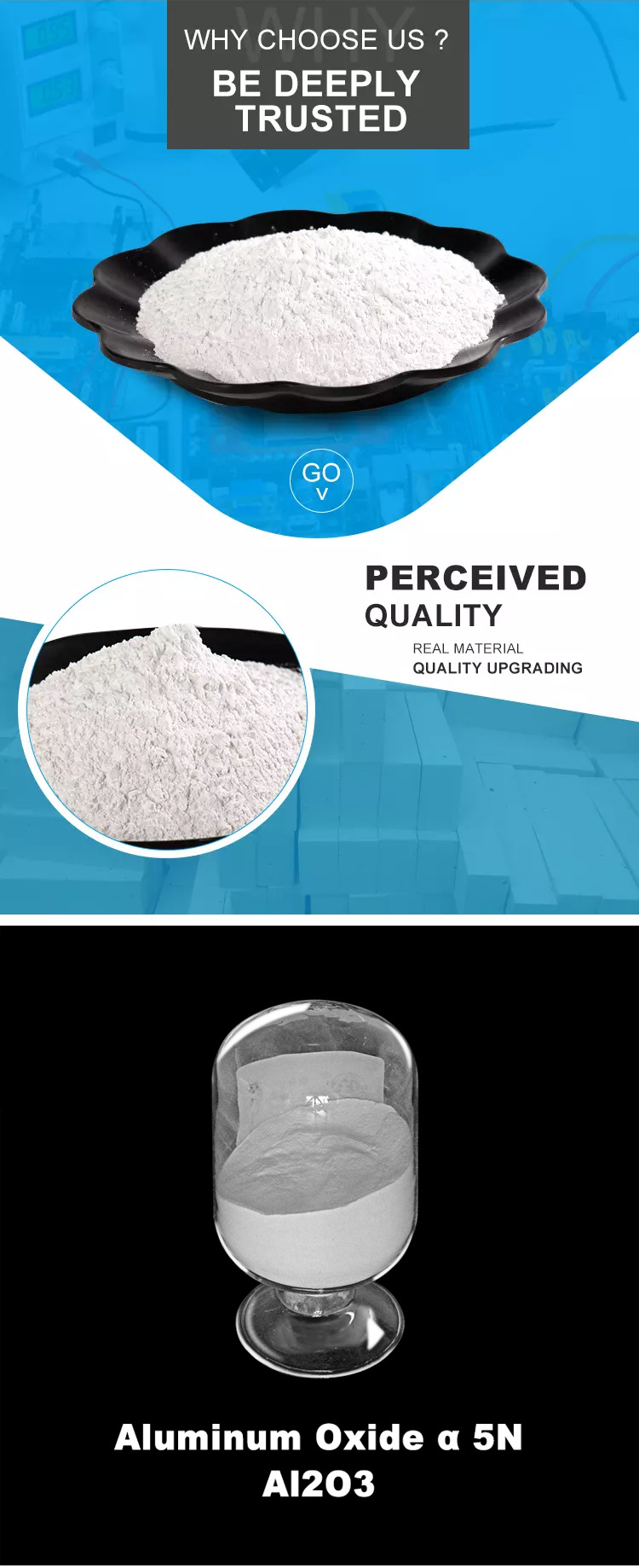 High Purity Aluminum Oxide, Calcined Alumina Powder High Whiteness