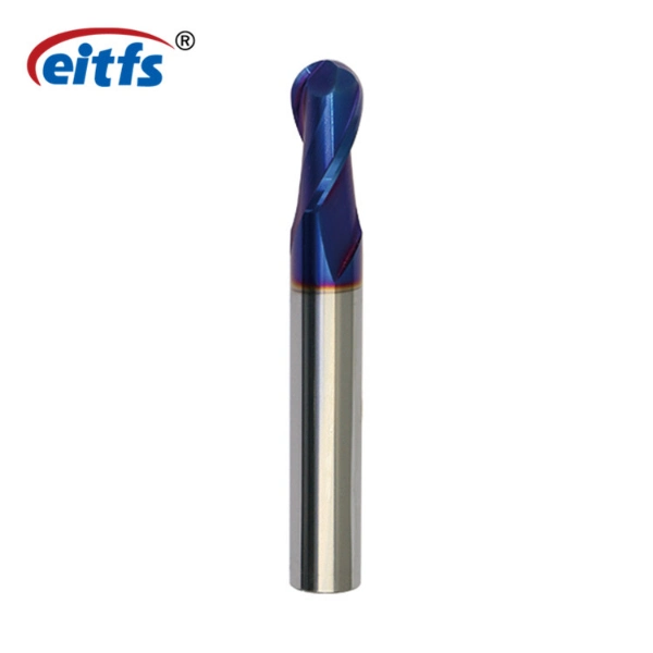 High Performance 2/4 Flute Tungsten Carbide Ball Nose End Mill for Steel 45HRC 55HRC 65HRC