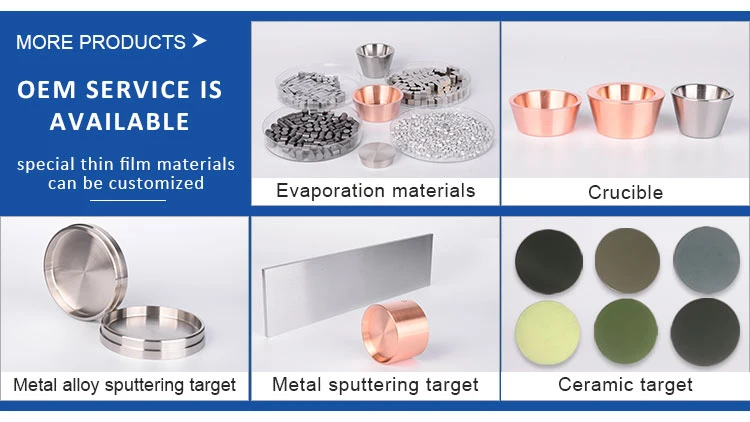 99.95% Zr Metal Material Low Hafnium Zirconium Sputtering Target
