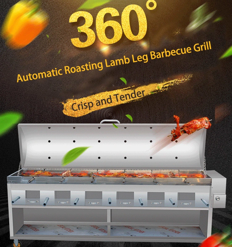 Heavy Duty Automatic Rotary Barbecue Grill Machine Stainless Steel BBQ Grill Charcoal BBQ Grill