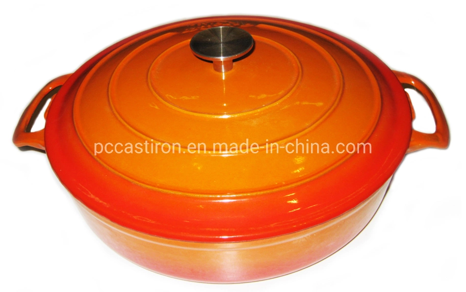 BSCI, LFGB Approved Cast Iron Braising Pot Dia 23cm 4qt