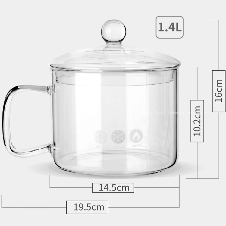 Noodle Pot, Glass Cooking Pot, Fire Safe Soup Pot, Kitchen Use Glass Cooking Pot