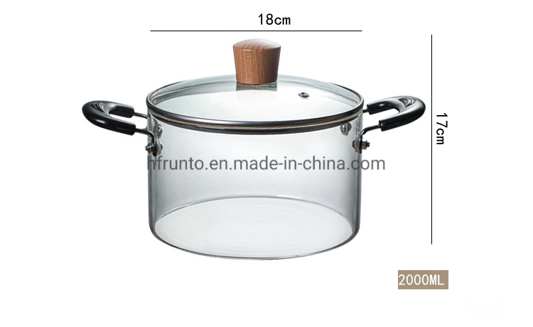 Eco-Friendly Transparent Soup Pot Glass Best Price Cooking Pot Glass