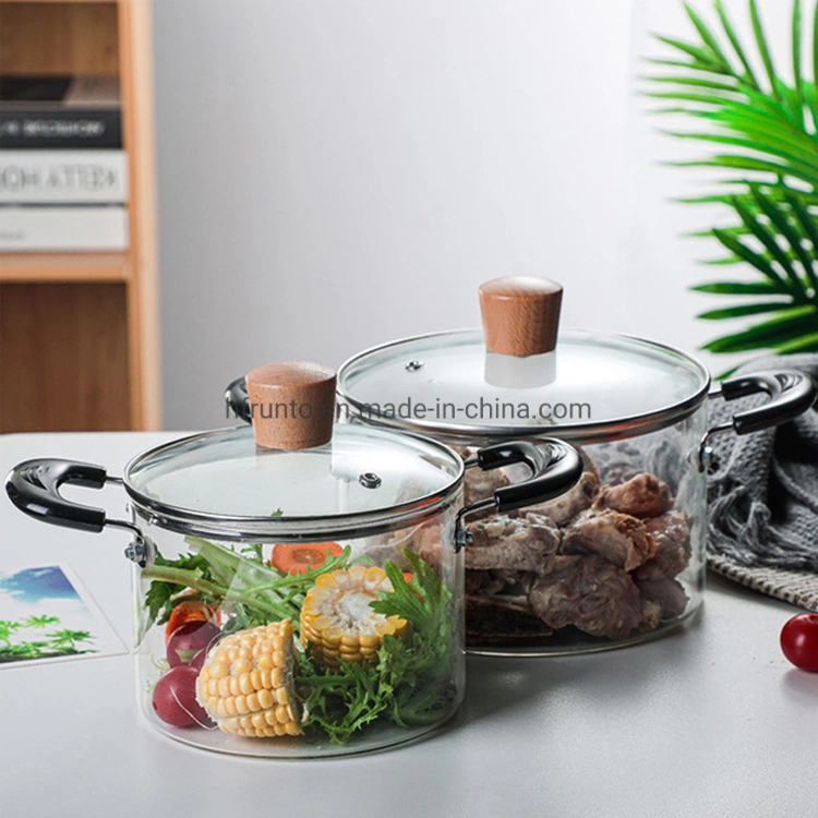 Eco-Friendly Transparent Soup Pot Glass Best Price Cooking Pot Glass