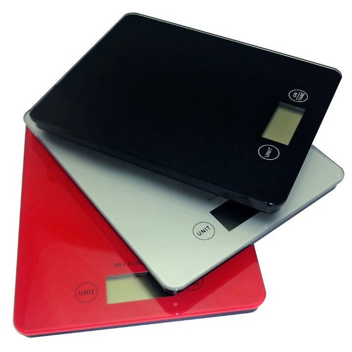 5kg/1g LCD Backlight with Large Square Weighing Pan Kitchen Scale
