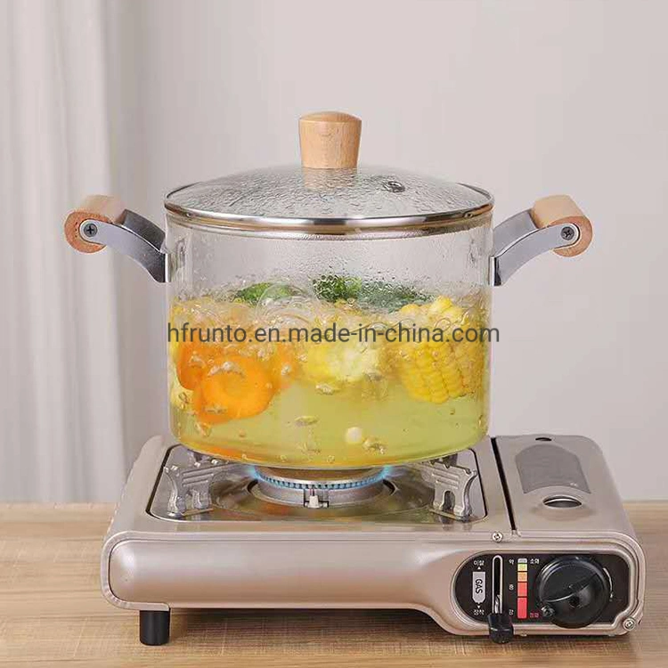 High Quality Transparent Glass Cooking Pot Kitchen Glass Cooking Pot