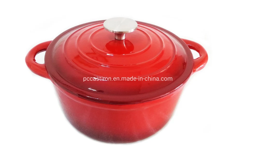 26cm 24cm 22cm Enamel Cast Iron Casserole LFGB, FDA Approved Facotry