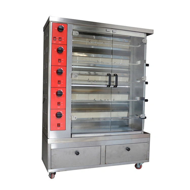 Gas Rotisserie for Roast Chicken Wings Fried Drumsticks Oven for Restaurant Bakery