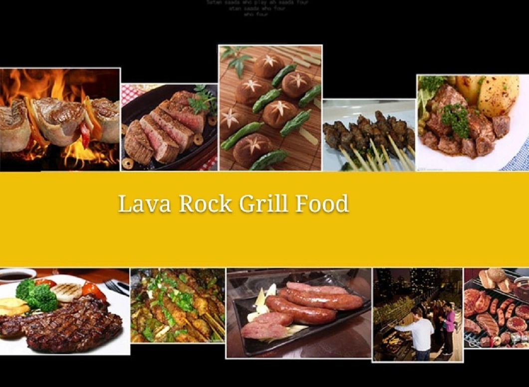 Restaurant Hot Rock Grill Machine Barbecue Volcanic Stone Grill Commercial Gas Lava Rock BBQ Grill