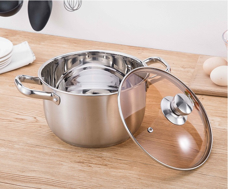 Soup Pot Manufacturer Directsale Stainless Steel Soup Pot Set Soup Stew Pot Soup Pot with Handle