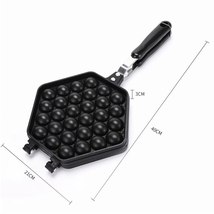 Nonstick Waffle Maker Pan Mold Mould Egg Bubble Pan Aluminum Alloy Eggettes Pan Cake Baking Mold Plate for Home Kitchen Use