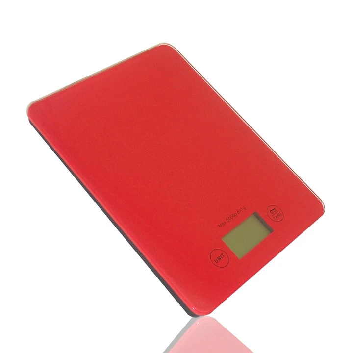 5kg/1g LCD Backlight with Large Square Weighing Pan Kitchen Scale