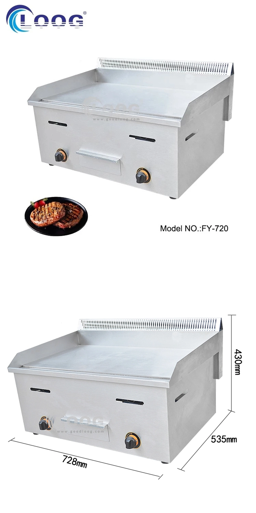 Commercial Gas Restaurant Grill Energy Saving BBQ Grill Griddle Gas Grill Griddle for Hotel Use Grill