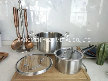 Stainless Steel Cookware Set Saucepan with Wire Handle