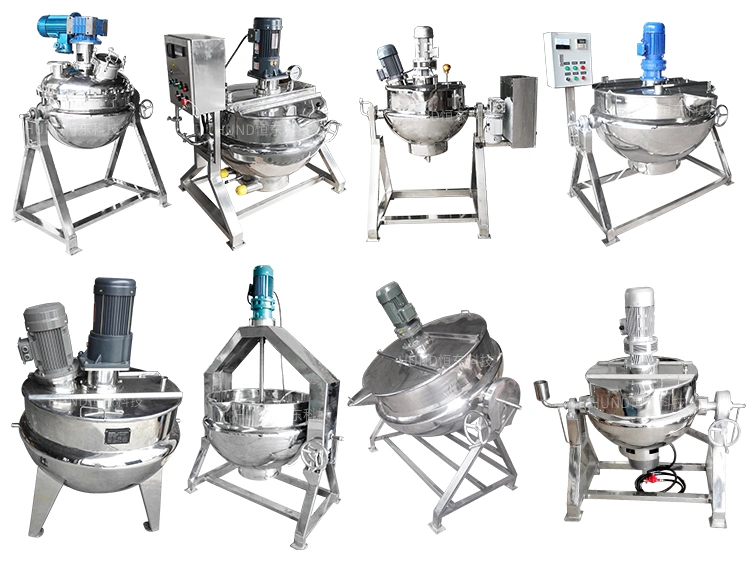 Tiltable Food Processing Machine Gas/Electric/Steam Heating Sandwich Boiler Pot for Chutney