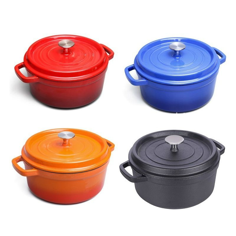 Colorful Enamel Cast Iron Cooking Coating Diecast Casserole Pot