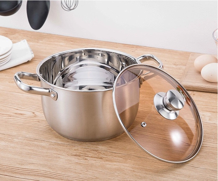 Pot Manufacturer Supply Stainless Steel Stock Pots Kitchen Soup Pot Stainless Steel Soup Pot Electric&Gas