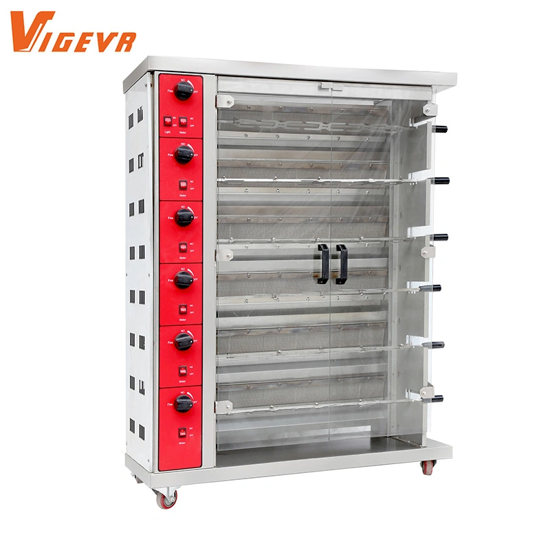 Vigevr Stainless Steel Gas Heating Roast Chicken Rotisserie