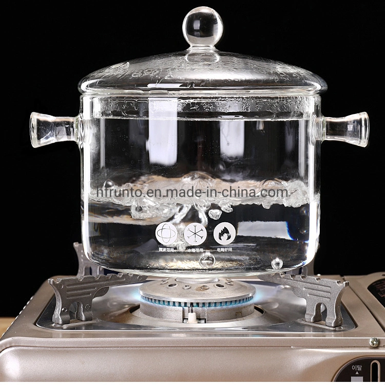 Factory Sell Hand Made Soup Pot Cheap Glass Cooking Pot Customized