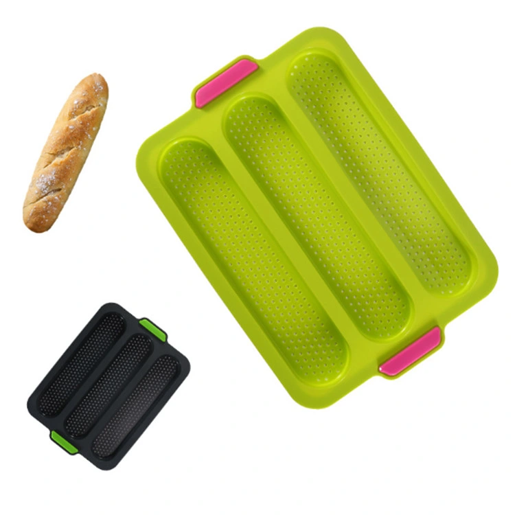 Non Stick Silicone French Baguette Loaf Bread Mold Baking Pan - Tray