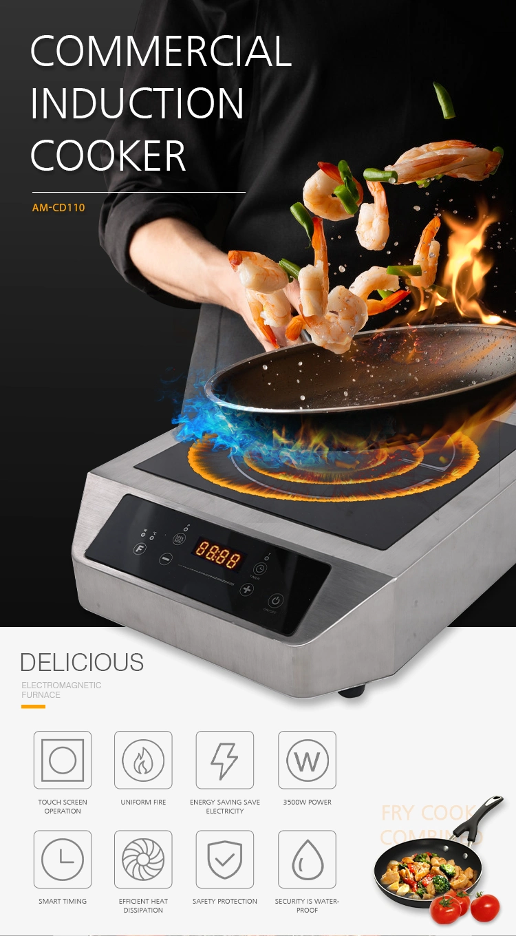 220V Portable High Efficiency 3500W Stir-Fry Commercial Household Induction Cooker