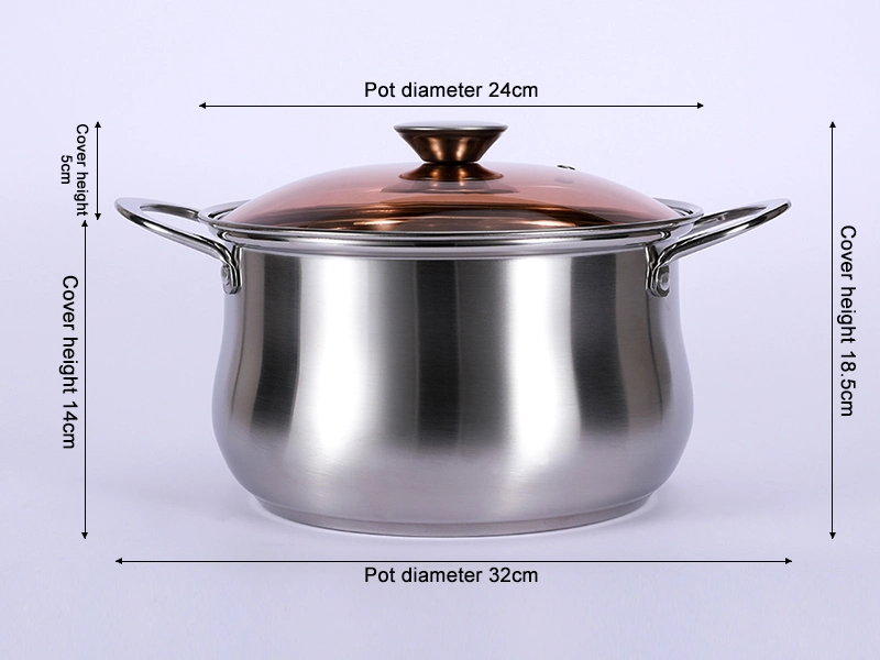 Apple Binaural Soup Pot Kitchenware Cooking Pot Cookware Pot