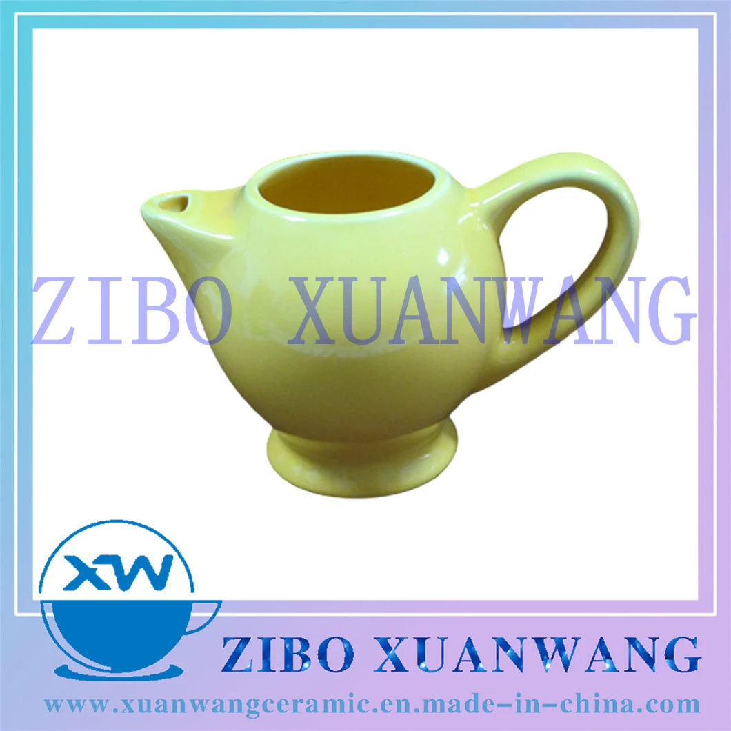 Yellow Glazed Creative Shape Ceramic Milk Pot Hot Sale Coffee Milk Pot