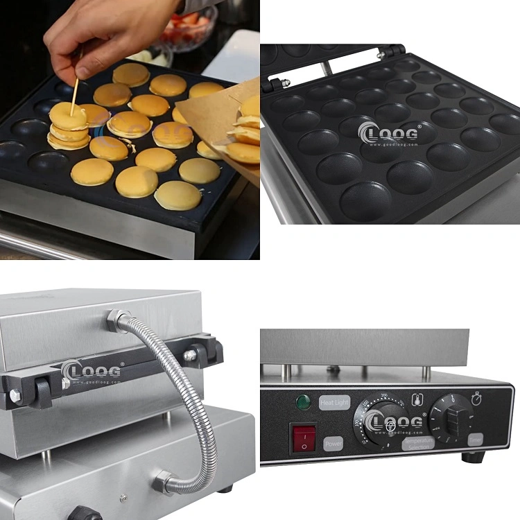 Flip Nonstick Coating Plate Double Head Aluminum Pan Electric 50 Mini Grids Waffle Making Machine Commercial Pancake Maker