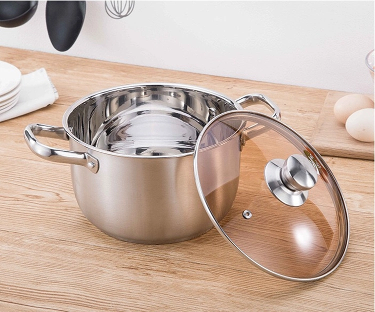 Supplier Driect Stainless Steel Soup Cooking Pot Shabu Soup Pot 6.5L Stainless Steel Soup Pot