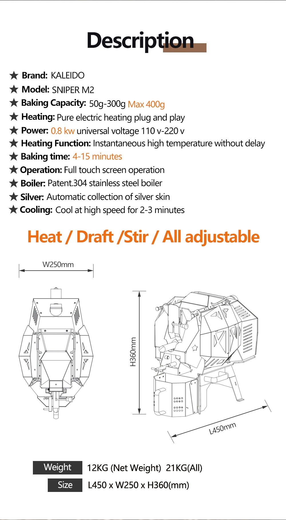 Good Quality Roasting Machine Coffee Roster Roasting Machine for Snack Food Factory