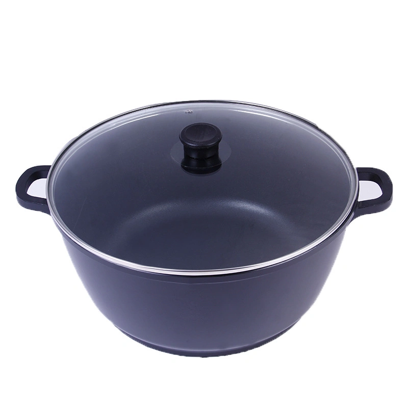 Non Stick Deep Pot with Glass Lid Kitchenware Stock Pot